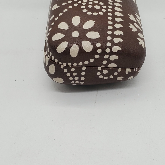 ◇ Madewell Brown and Cream Eyeglass Case Hard Side 6"W x 2.5"H x 2"D - Picture 6 of 11